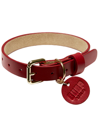 BUBP LEATHER COLLAR_RED